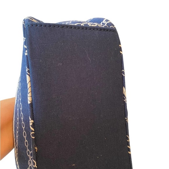 Thirty-One Cruisin Bag Blue White Nautical Vacation Canvas Travel Tote Clean NEW - Picture 11 of 12